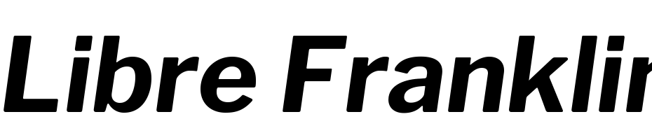 Libre Franklin Bold Italic cкачати шрифт безкоштовно